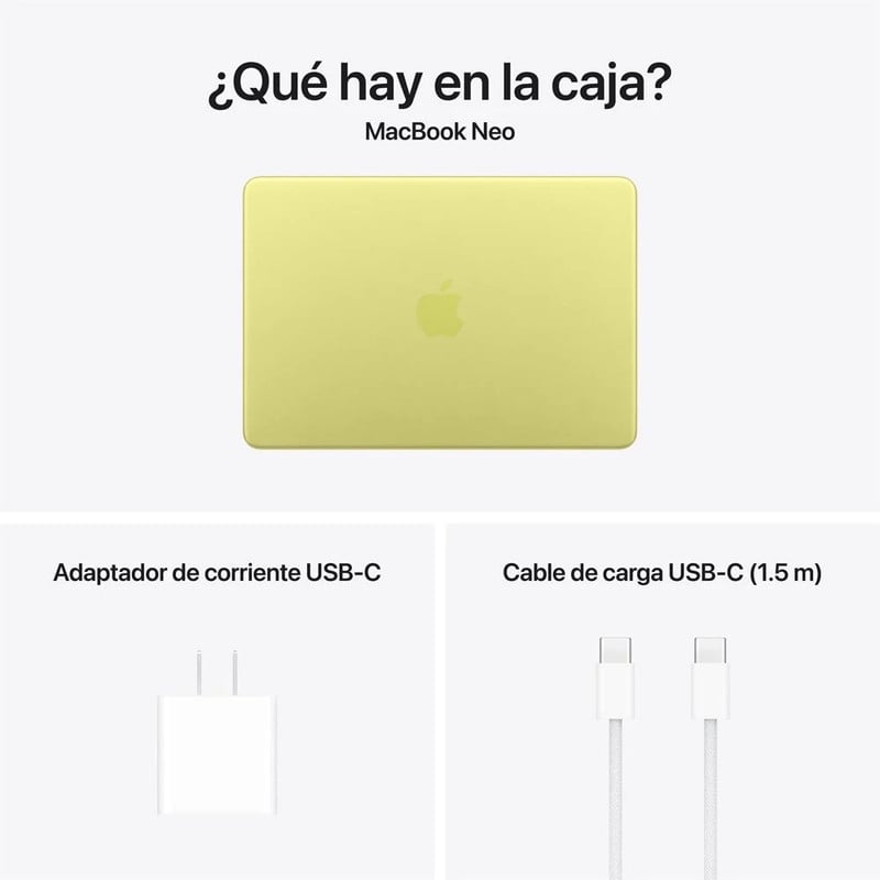 MACBOOK NEO 13 CHIP A18 PRO 8GB RAM 256B SSD TECLADO INGLES - CITRUS + ECOFUNDA DE REGALO - 5