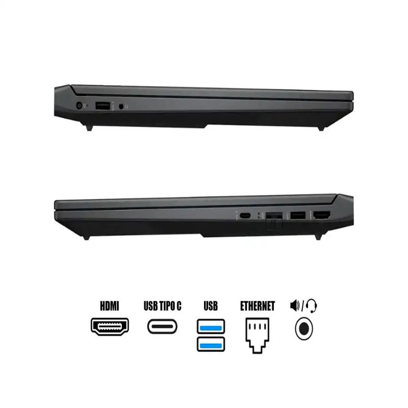 LAPTOP GAMING HP VICTUS 15 RYZEN 7 7445HS 512GB SSD 16GB RAM 15.6'' 144HZ RTX 4050 MICA SILVER - 3