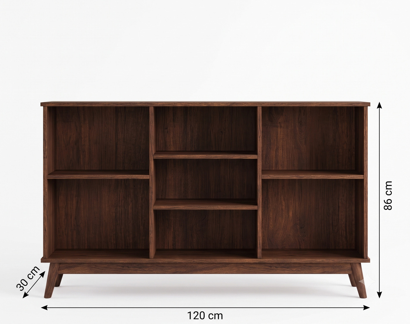 ESTANTE R&R MUEBLES RRC-007 MARRÓN PRÁCTICO MODERNO DALLAS - 4
