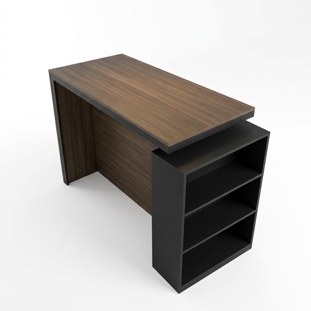 MESA BARRA R&R MUEBLES OLIVIA DESAYUNADOR PARA 4 PERSONAS 150X60 CM WENGUE CON NEGRO - 2