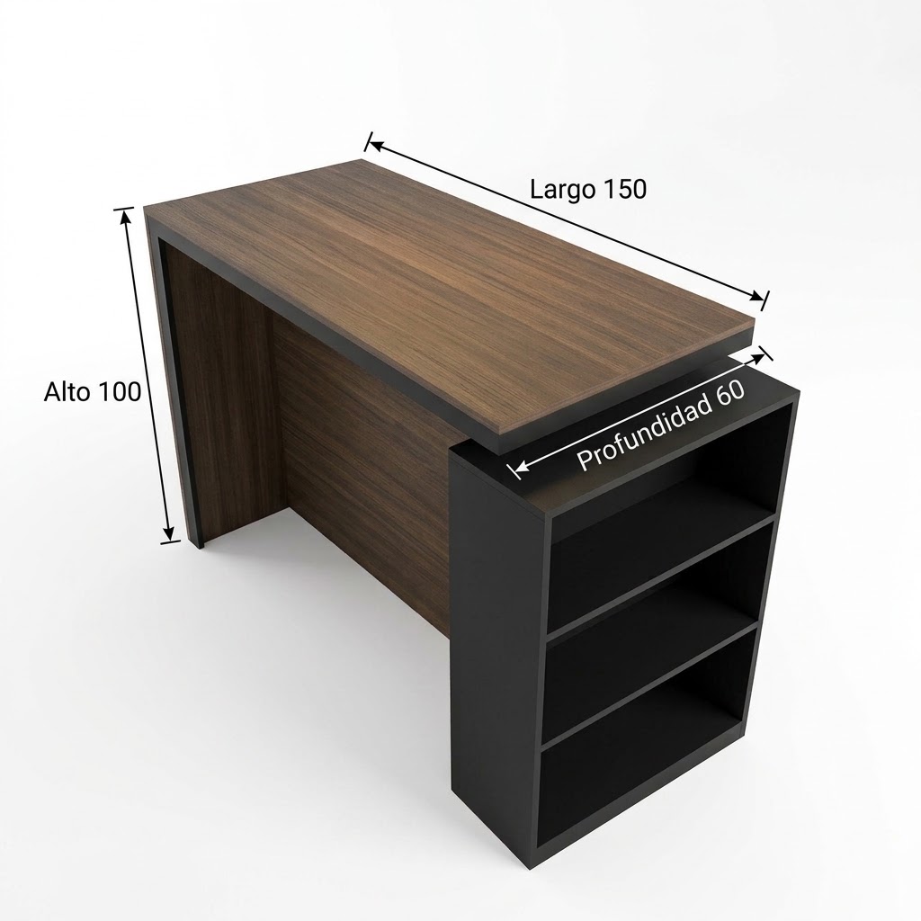 MESA BARRA R&R MUEBLES OLIVIA DESAYUNADOR PARA 4 PERSONAS 150X60 CM WENGUE CON NEGRO - 3