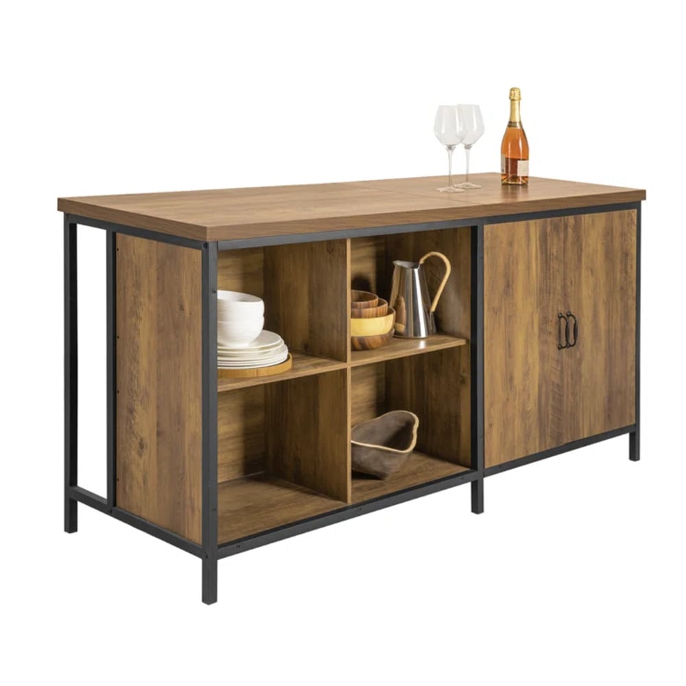 ISLA DE COCINA R&R MUEBLES RISNER MODERNA MARRON RYR MUBLES - 3