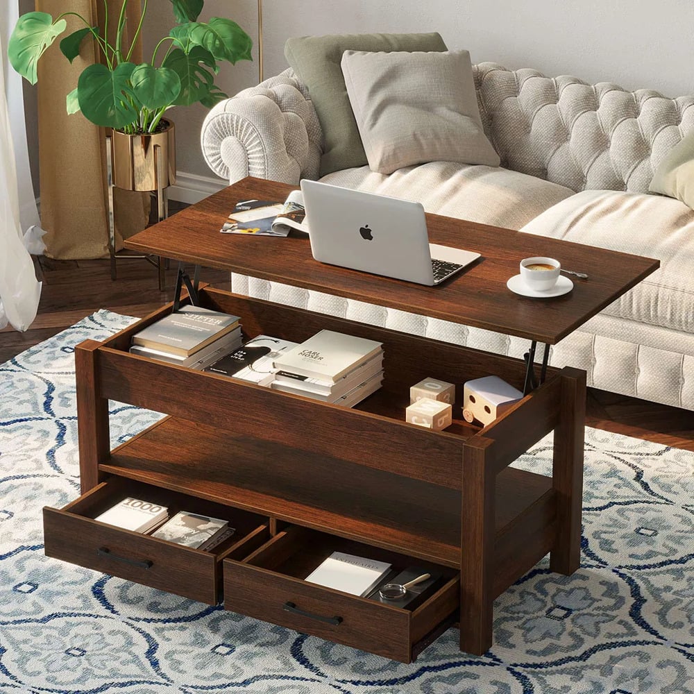 MESA DE CENTRO MODERNO DANNY CARAMELO RYR MUEBLES - 1