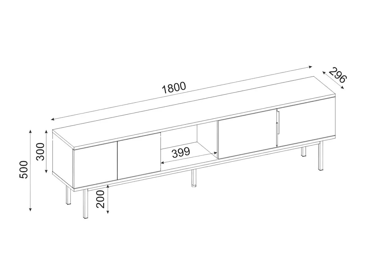 MUEBLE DE TV MINIMALISTA BELL BLANCO - 4