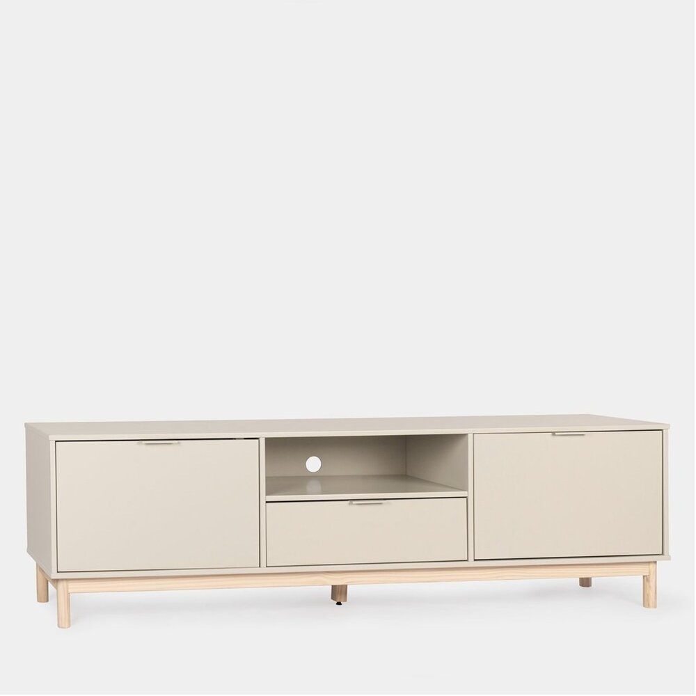 MESA PARA TV MODERNO LUU 2 PUERTAS 1 CAJÓN CAPRI RYR MUEBLES - 2