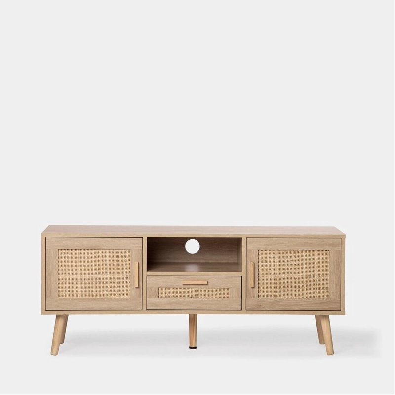 MESA PARA TV CON RATÁN MONTANA 120 CM ROVERE RYR MUEBLES - 3