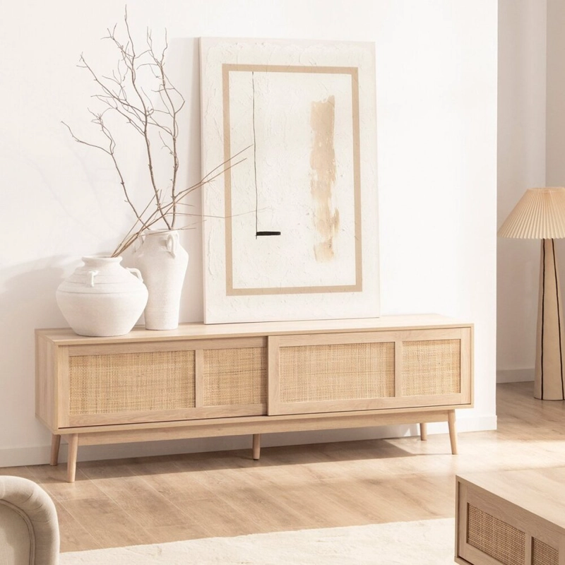 MESA PARA TV NORDICO MODERNO ALAN 180 CM ROVERE RYR MUEBLES - 1