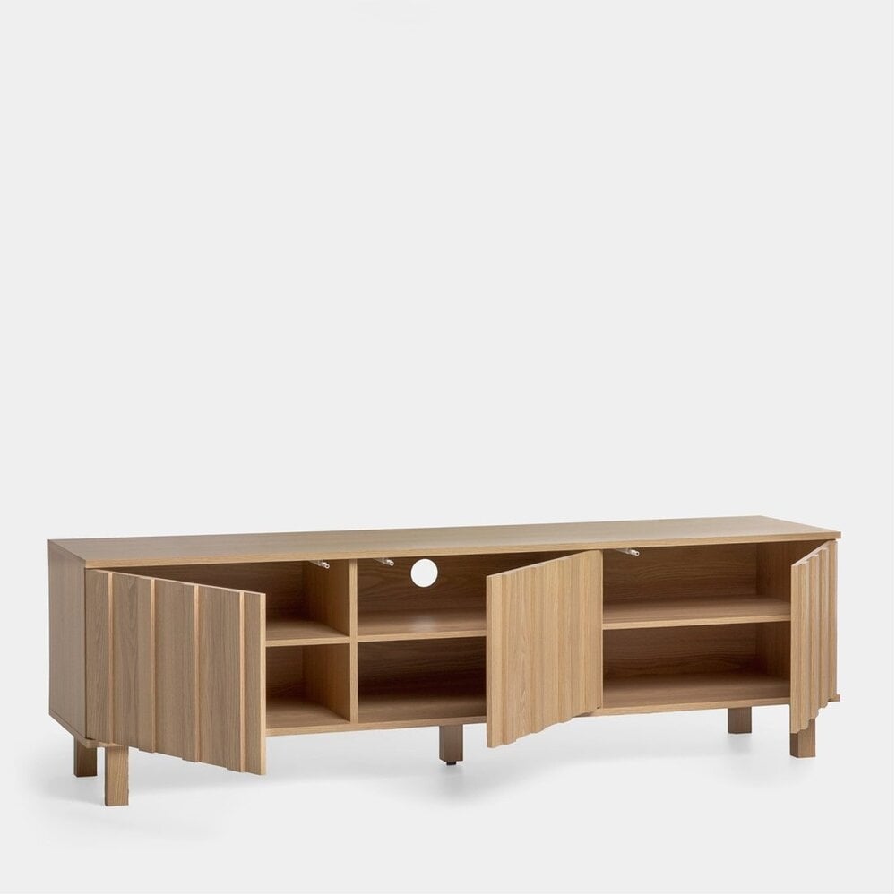 MESA PARA TV NORDICO MODERNO ARIES 3 PUERTAS RYR MUEBLES - 4