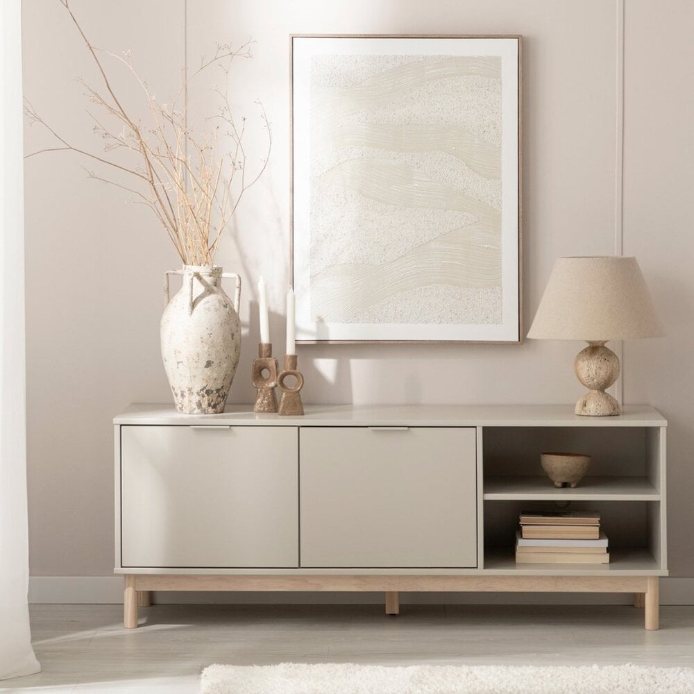 MESA PARA TV MODERNO LUU 2 PUERTAS 140 CM CAPRI RYR MUEBLES - 1