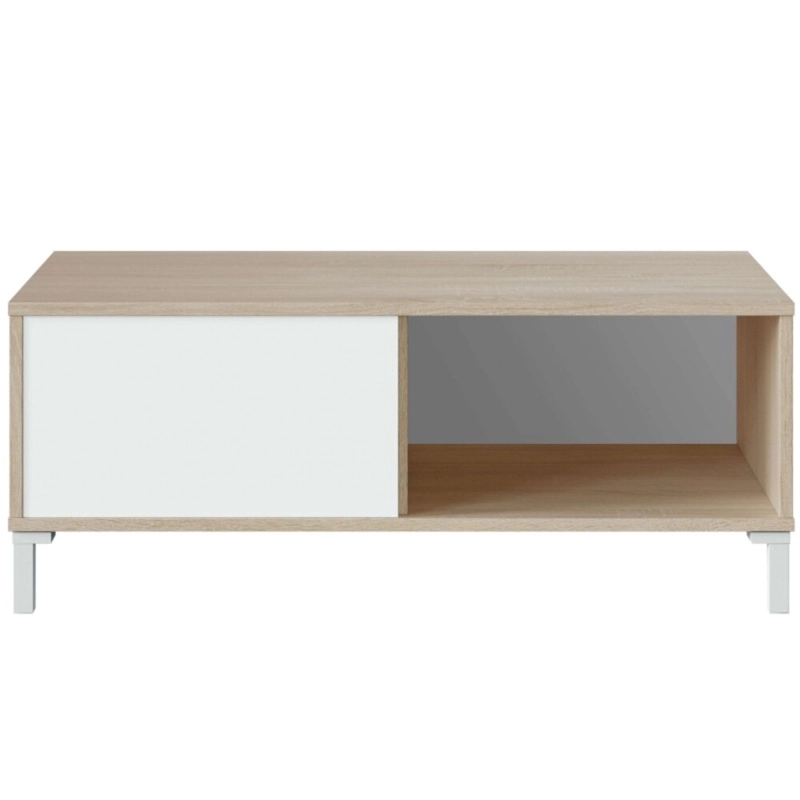 MESA DE CENTRO MODERNA ALAN 100 CM DUNA/BLANCO RYR MUEBLES - 2