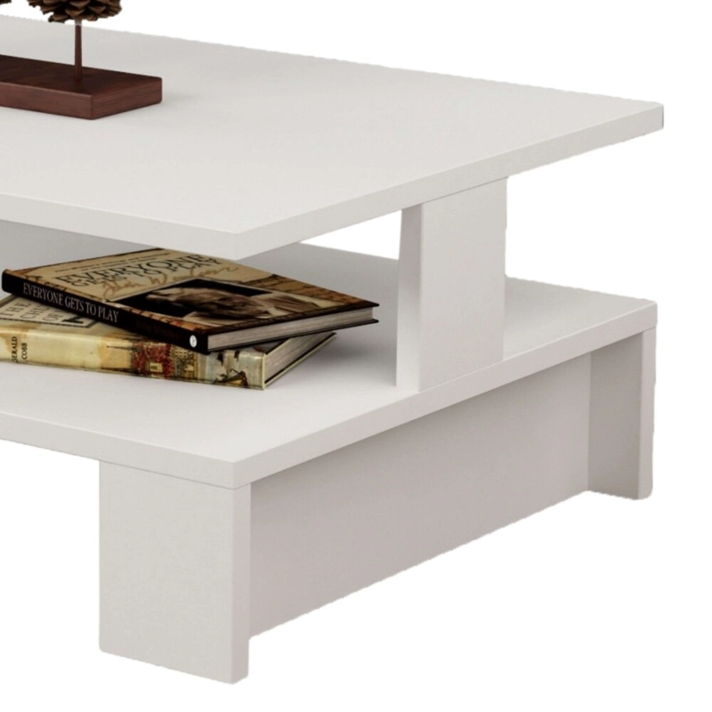 MESA DE CENTRO MODERNA MINIMALISTA IVONNY BLANCO RYR MUEBLES - 2