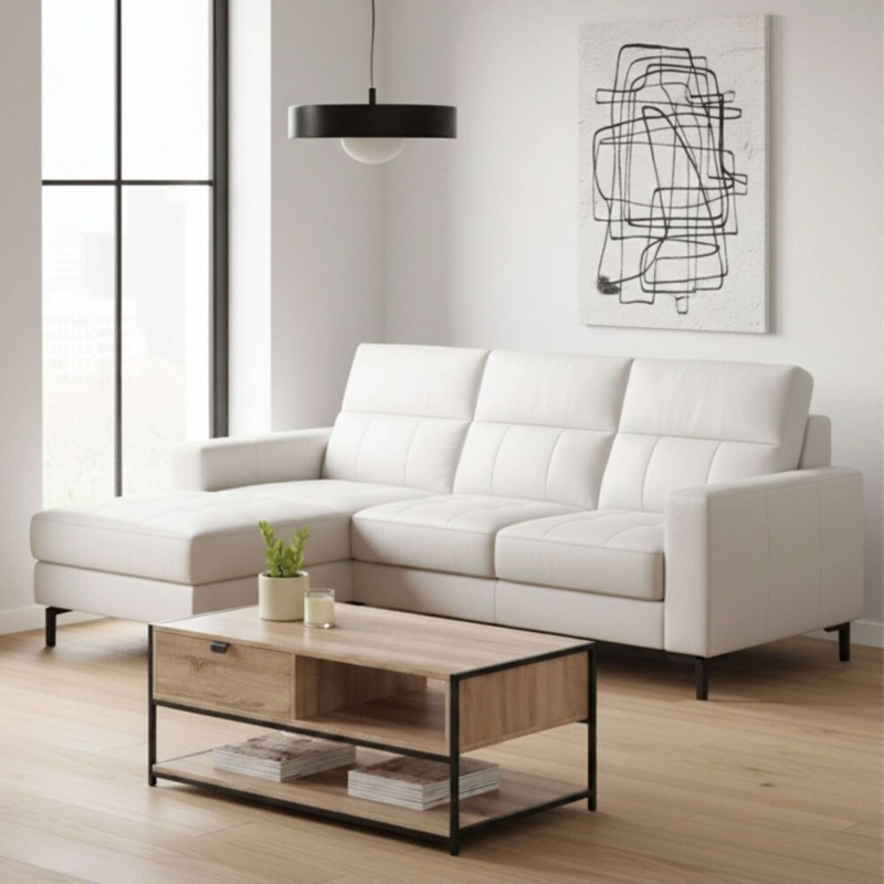 MESA DE CENTRO INDUSTRIAL MAGA 100CM DUNA/NEGRO RYR MUEBLES - 1