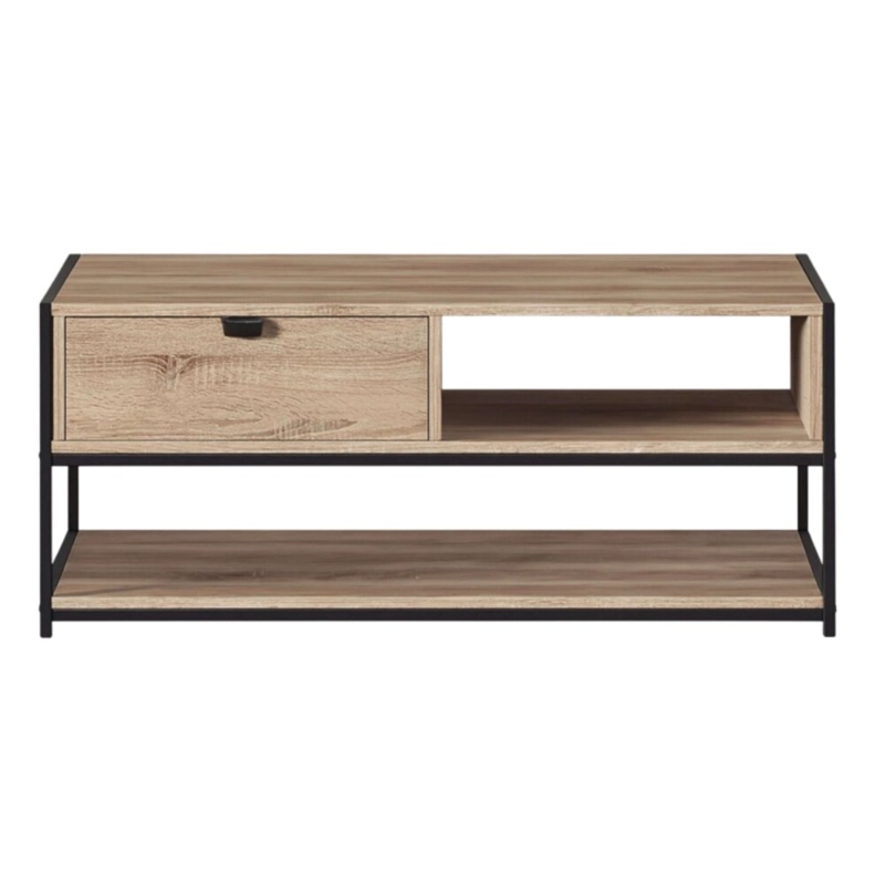 MESA DE CENTRO INDUSTRIAL MAGA 100CM DUNA/NEGRO RYR MUEBLES - 2
