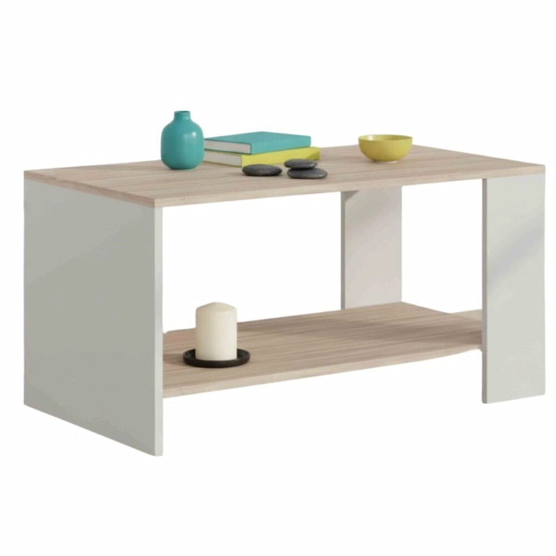 MESA DE CENTRO MODERNA MINIMALISTA CLARA DUNA/BLANCO RYR MUEBLES - 1