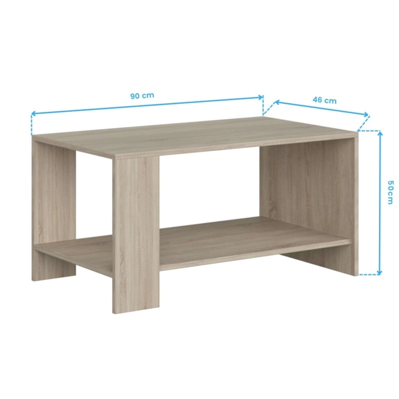 MESA DE CENTRO MODERNA MINIMALISTA CLARA DUNA RYR MUEBLES - 3