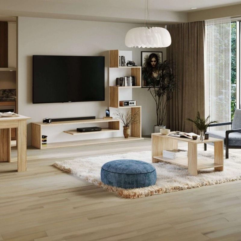 MESA DE CENTRO MODERNA MINIMALISTA CLARA DUNA RYR MUEBLES - 4