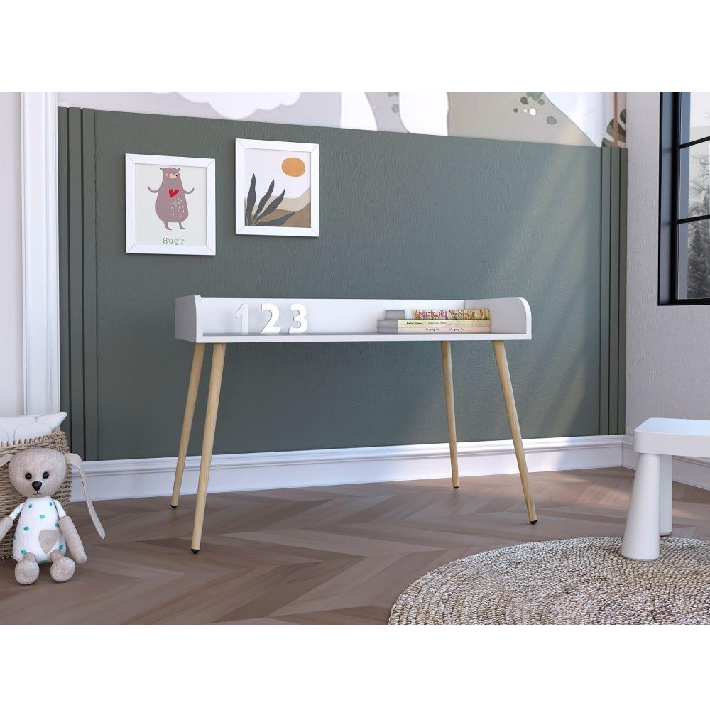 ESCRITORIO VINTAGE MINIMALISTA HARTILL BLANCO RYR MUEBLES - 1