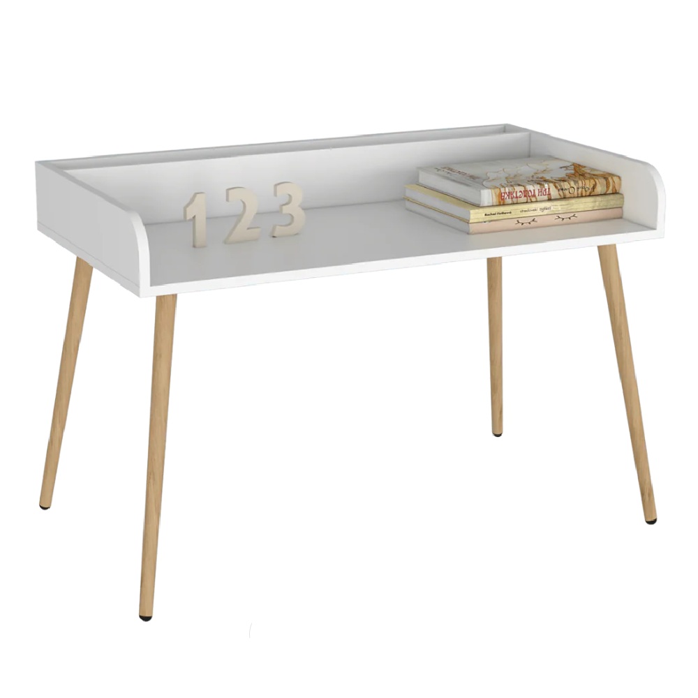 ESCRITORIO VINTAGE MINIMALISTA HARTILL BLANCO RYR MUEBLES - 4