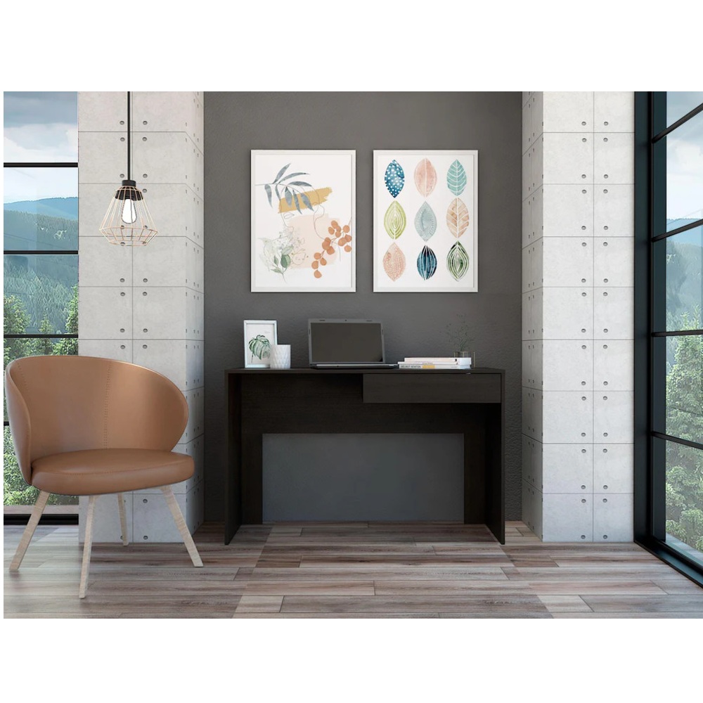 ESCRITORIO MODERNO 1 CAJÓN SOFY WENGUE RYR MUEBLES - 1