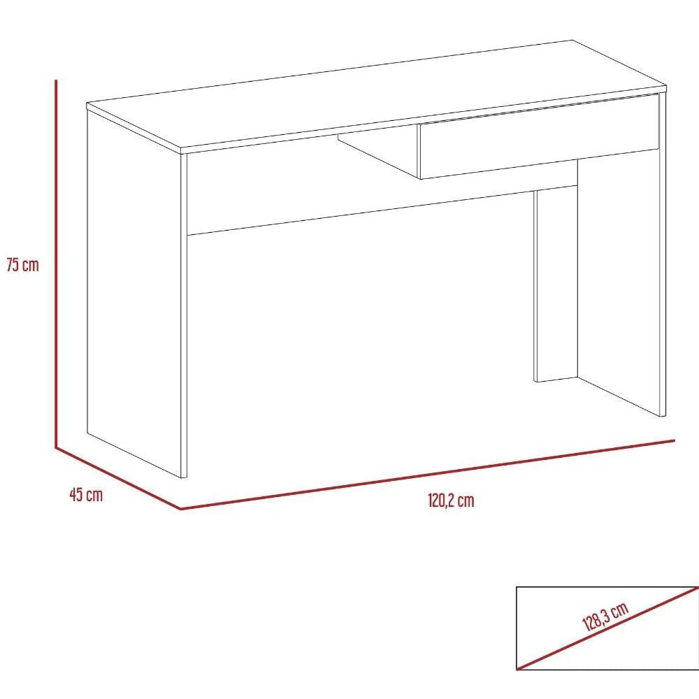 ESCRITORIO MODERNO 1 CAJÓN SOFY WENGUE RYR MUEBLES - 4