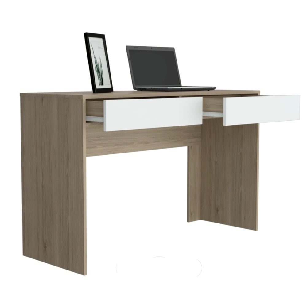 ESCRITORIO MODERNO 2 CAJONES SOFY DUNA/BLANCO RYR MUEBLES - 3