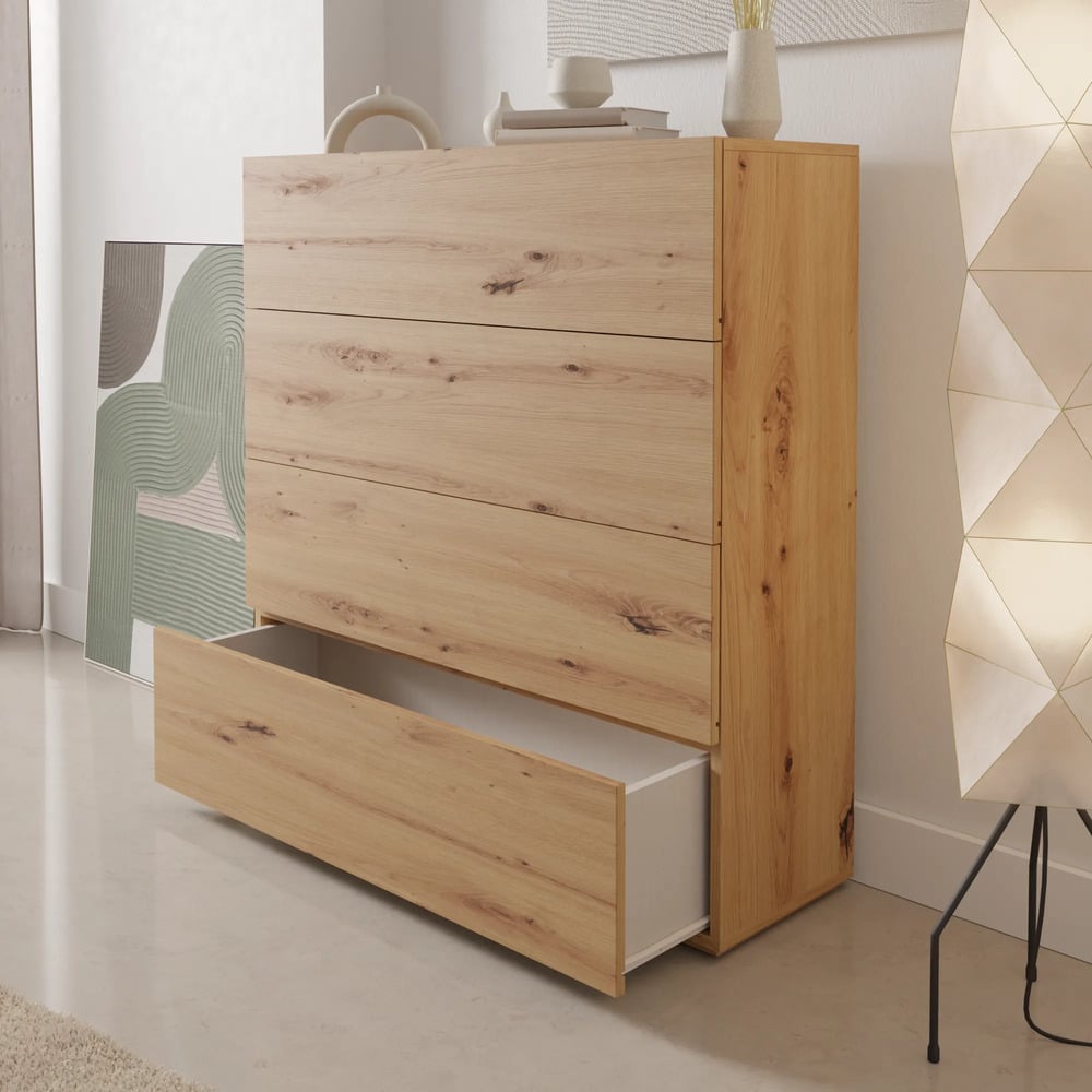 CÓMODA MODERNA SOPHIA 4 CAJONES DUNA RYR MUEBLES - 2