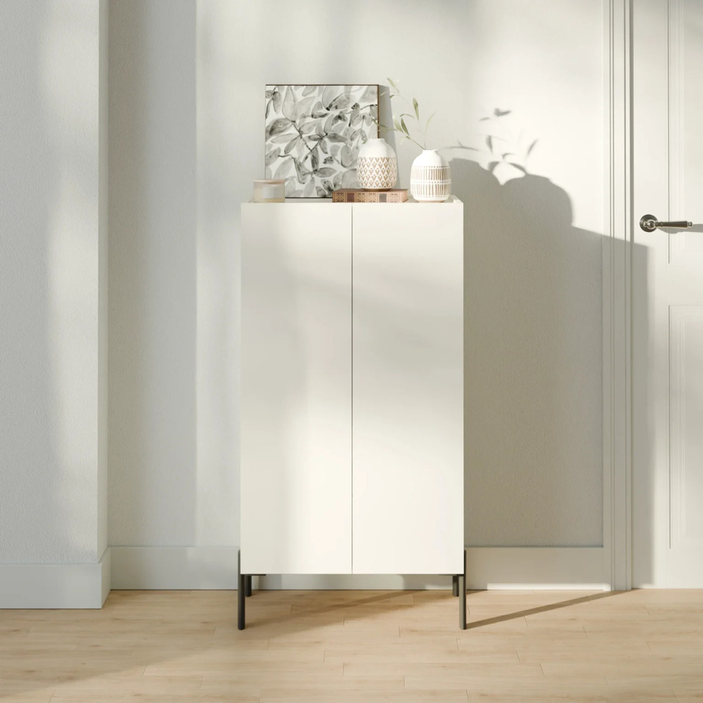 ZAPATERA MODERNA TAYSON 2 PUERTAS BLANCO RYR MUEBLES - 2