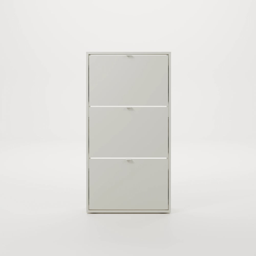 ZAPATERA CON CORTE PARA ZÓCALO LUCÍA 3 PUERTAS GRIS RYR MUEBLES - 3