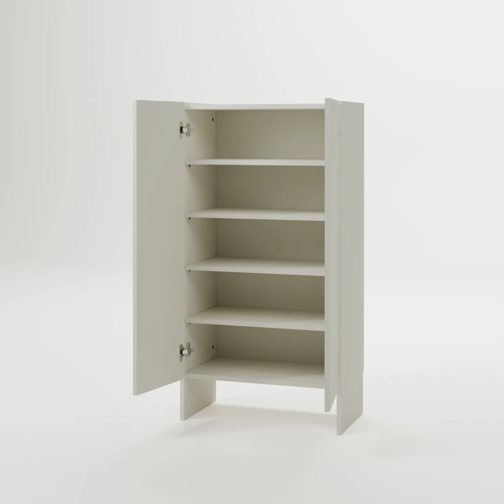 ZAPATERA CON CORTE PARA ZÓCALO MÍA 2 PUERTAS GRIS RYR MUEBLES - 3