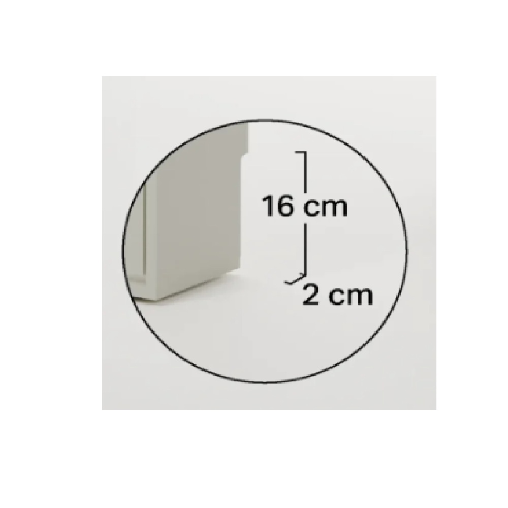 ZAPATERA CON CORTE PARA ZÓCALO MÍA 2 PUERTAS GRIS RYR MUEBLES - 4