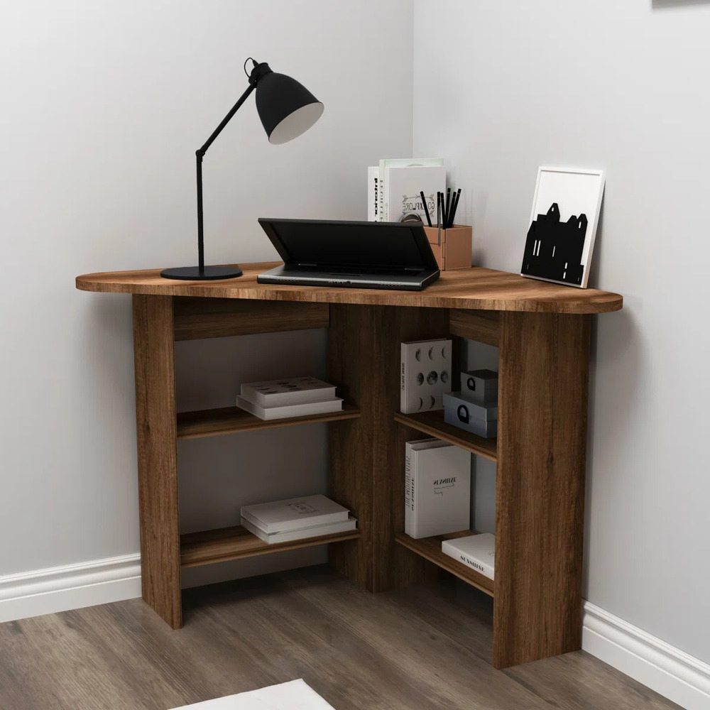 ESCRITORIO ESQUINERO HARU CARAMELO RYR MUEBLES - 1