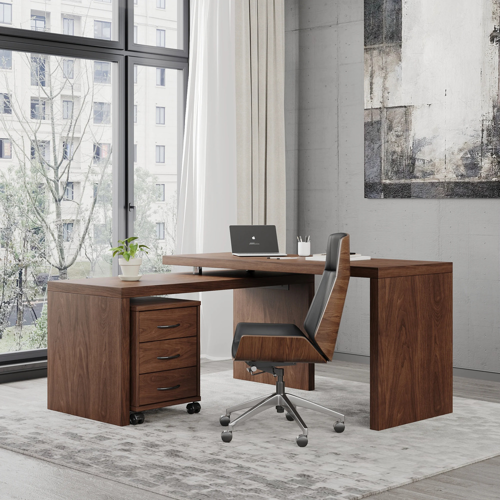 ESCRITORIO MODERNO YAMADAMARU NOGAL RYR MUEBLES - 1
