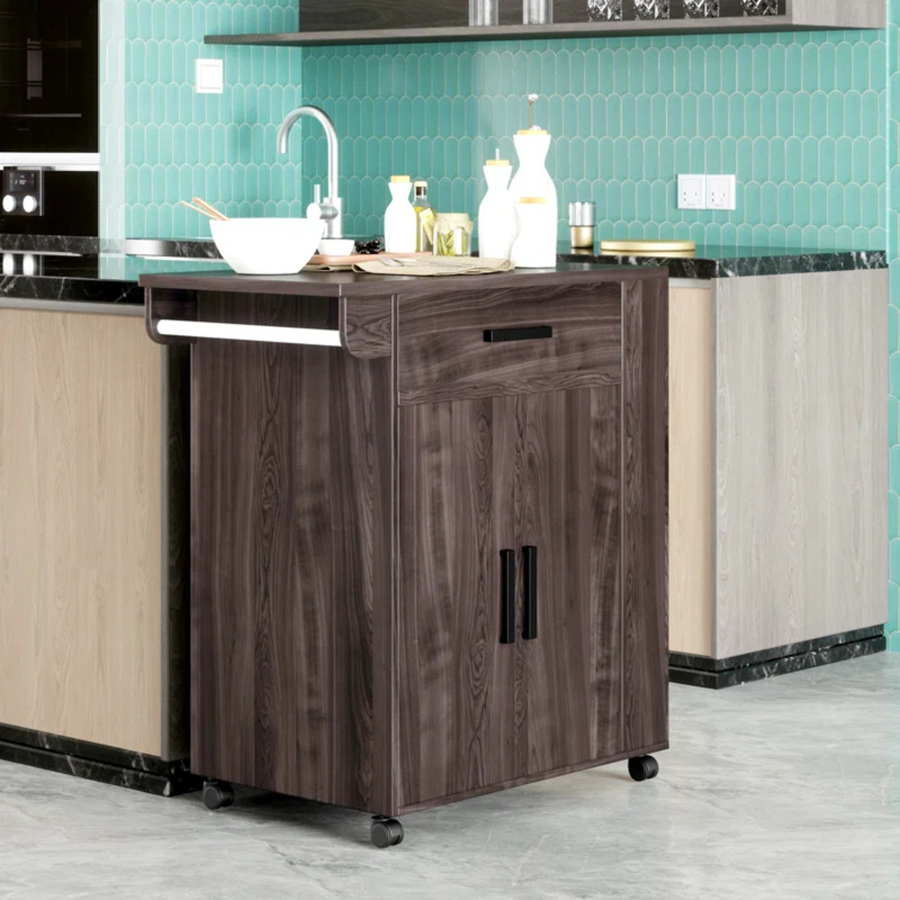 CARRITO DE COCINA BOGI NEGRO RYR MUEBLES - 1