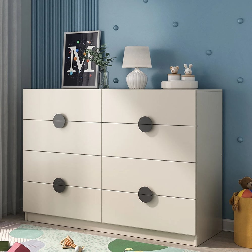 CÓMODA MODERNA ARIAN 8 CAJONES CAPRI RYR MUEBLES - 1