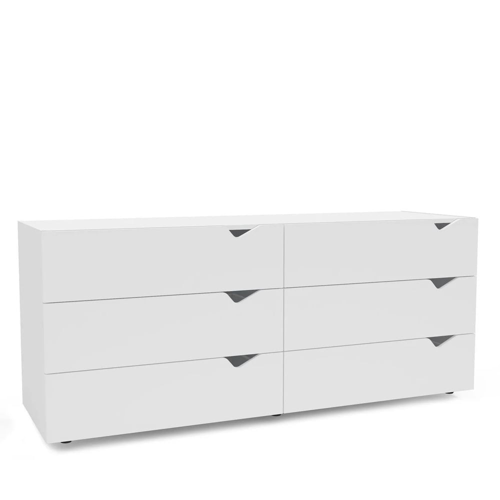 CÓMODA MODERNO SAM 8 CAJONES BLANCO RYR MUEBLES - 2