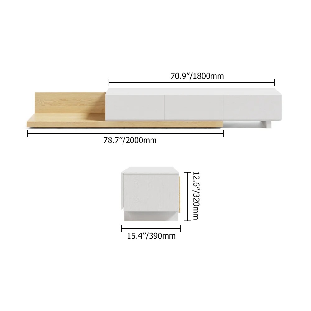 MUEBLE DE TV MODERNO 80' SHINOHA HAYA Y BLANCO RYR MUEBLES - 3