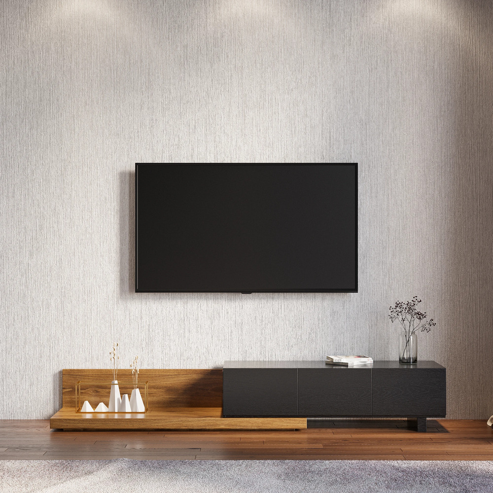 MUEBLE DE TV MODERNO 80' KIWAMI MARRÓN Y NEGRO RYR MUEBLES - 1