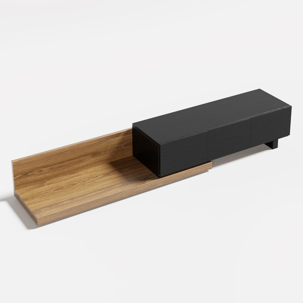 MUEBLE DE TV MODERNO 80' KIWAMI MARRÓN Y NEGRO RYR MUEBLES - 2
