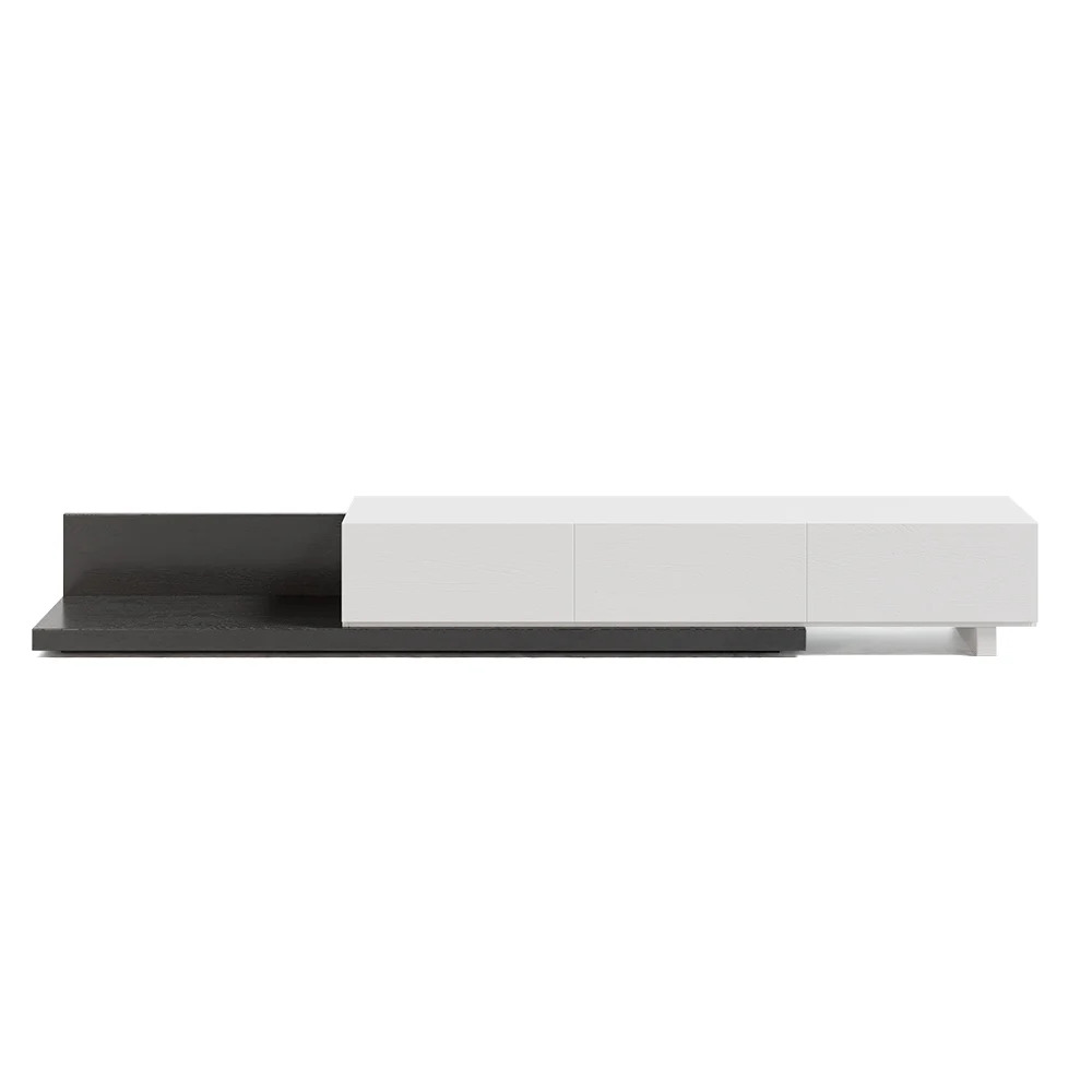 MUEBLE DE TV MODERNO 80' SHINOHA BLANCO Y NEGRO RYR MUEBLES - 2