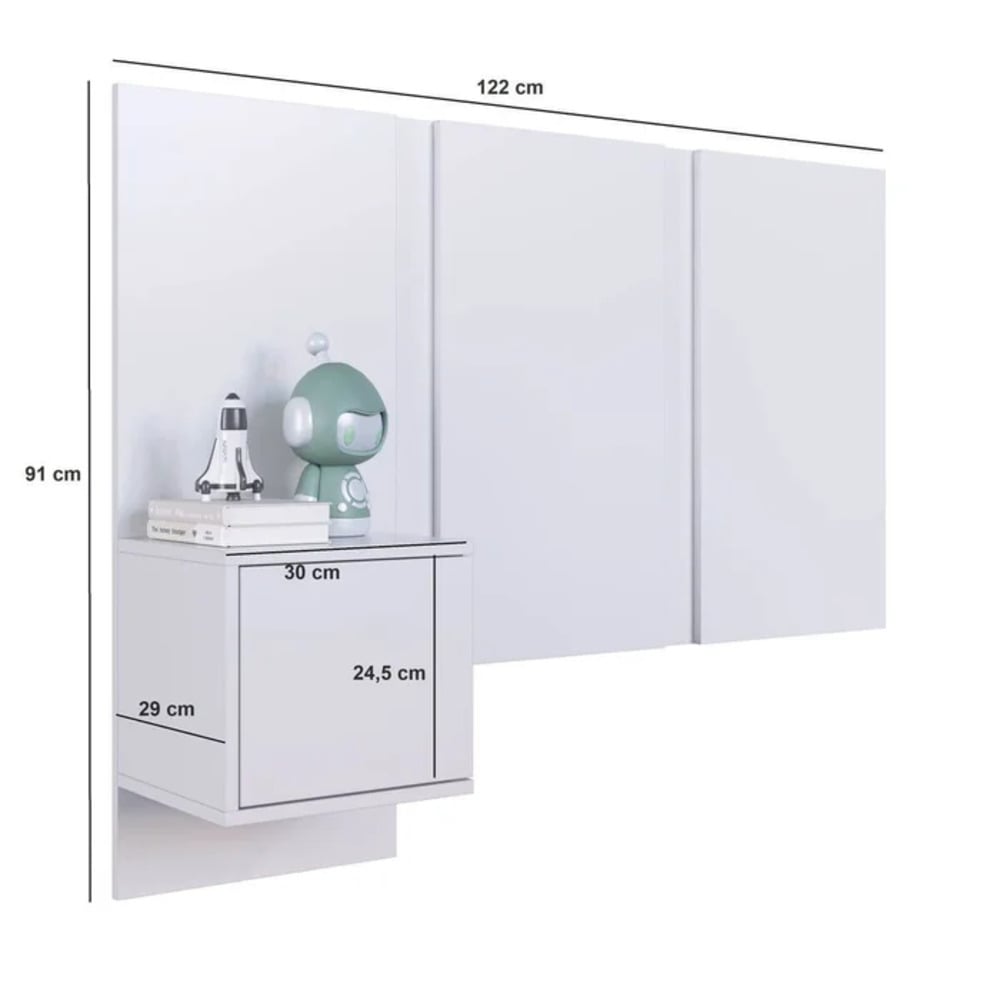 CABECERA 1.5 PLAZAS MODERNA TALI BLANCO RYR MUEBLES - 4