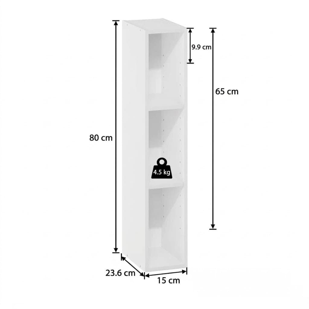 ESTANTE MODERNO KENGO BLANCO 3 ESPACIOS 15 CM RYR MUEBLES - 6