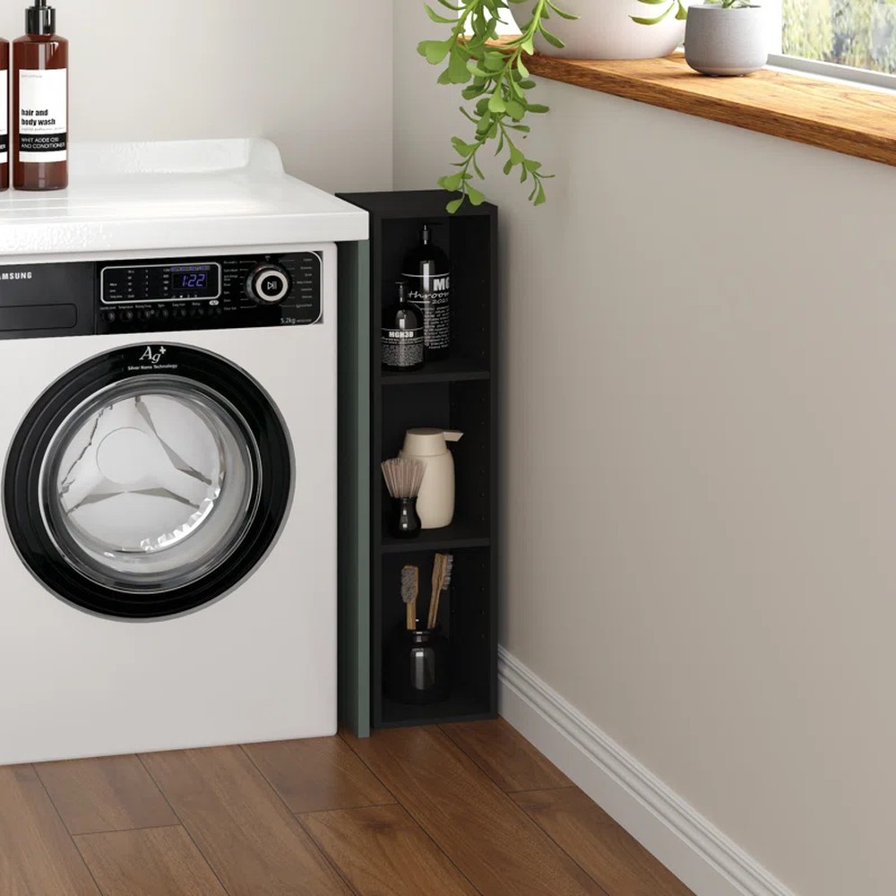 ESTANTE MODERNO KENGO NEGRO 3 ESPACIOS 20 CM RYR MUEBLES - 2
