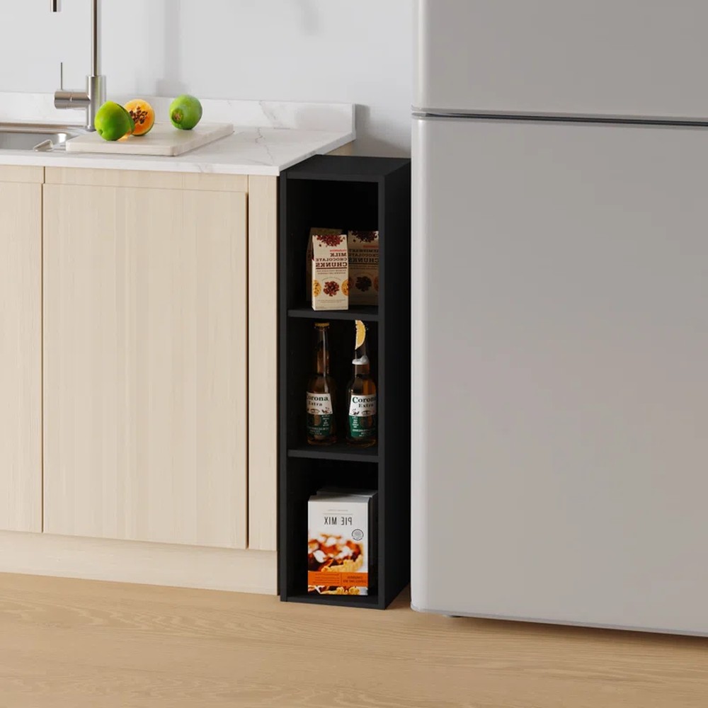 ESTANTE MODERNO KENGO NEGRO 3 ESPACIOS 20 CM RYR MUEBLES - 4