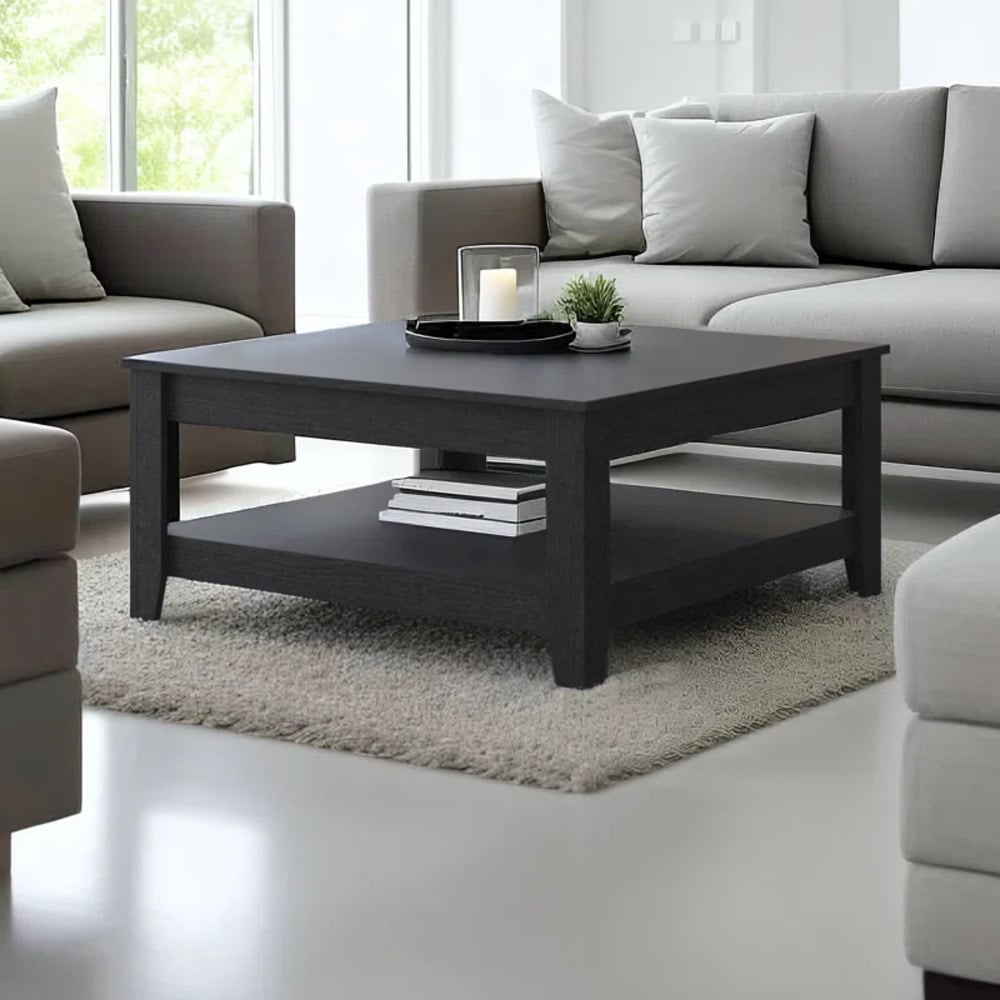 MESA DE CENTRO KAEL NEGRO RYR MUEBLES - 1