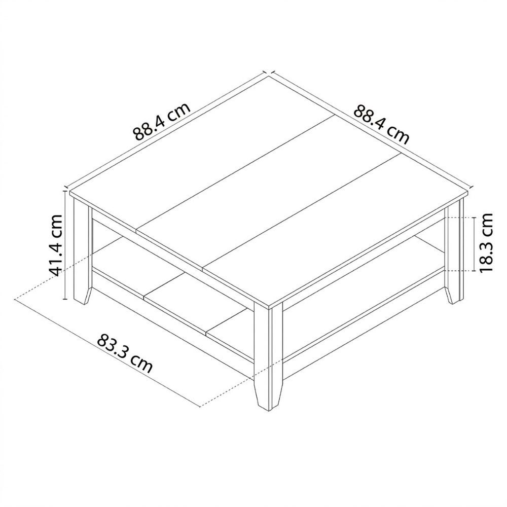 MESA DE CENTRO KAEL PANELA RYR MUEBLES - 3