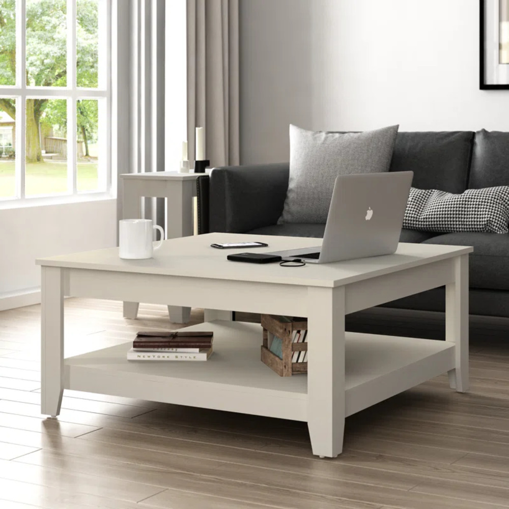MESA DE CENTRO KAEL BEIGE RYR MUEBLES - 1