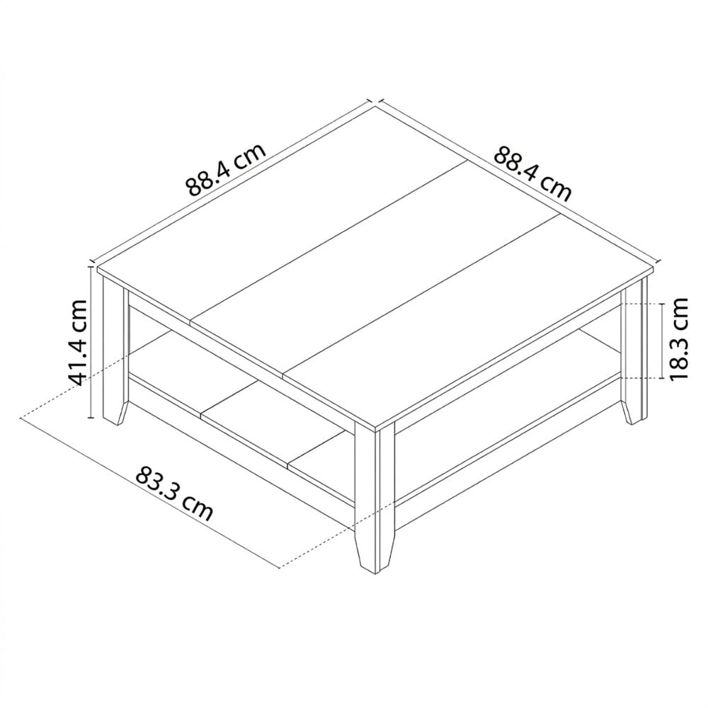 MESA DE CENTRO KAEL GRIS Y MARRÓN RYR MUEBLES - 3