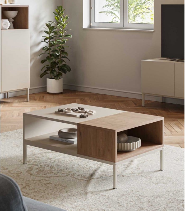MESA DE CENTRO MODERNO CARLOS CARTAGENA Y ÁMBAR RYR MUEBLES - 1