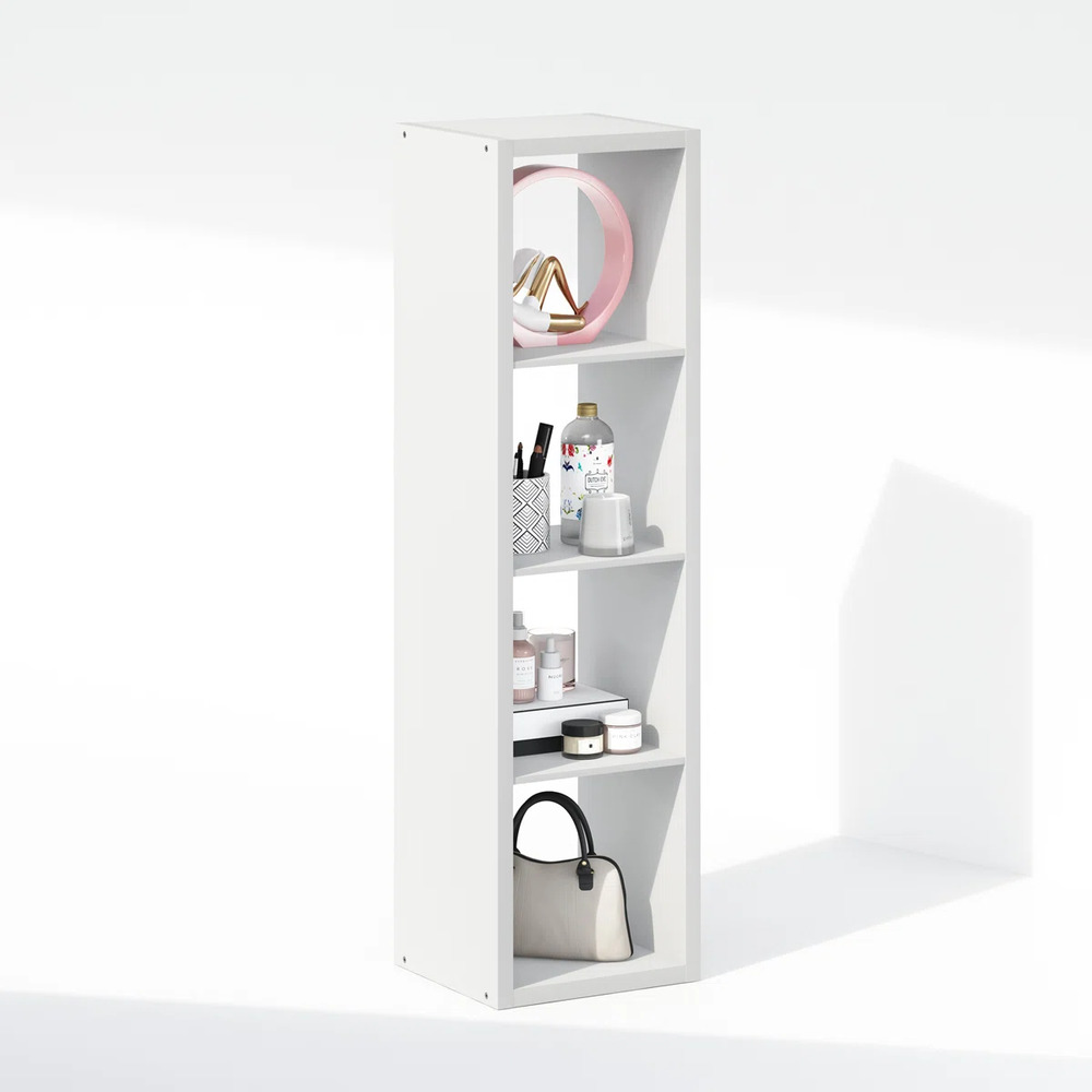 ESTANTE MODERNO 4 ESPACIOS 37 CM KENGO BLANCO RYR MUEBLES - 4