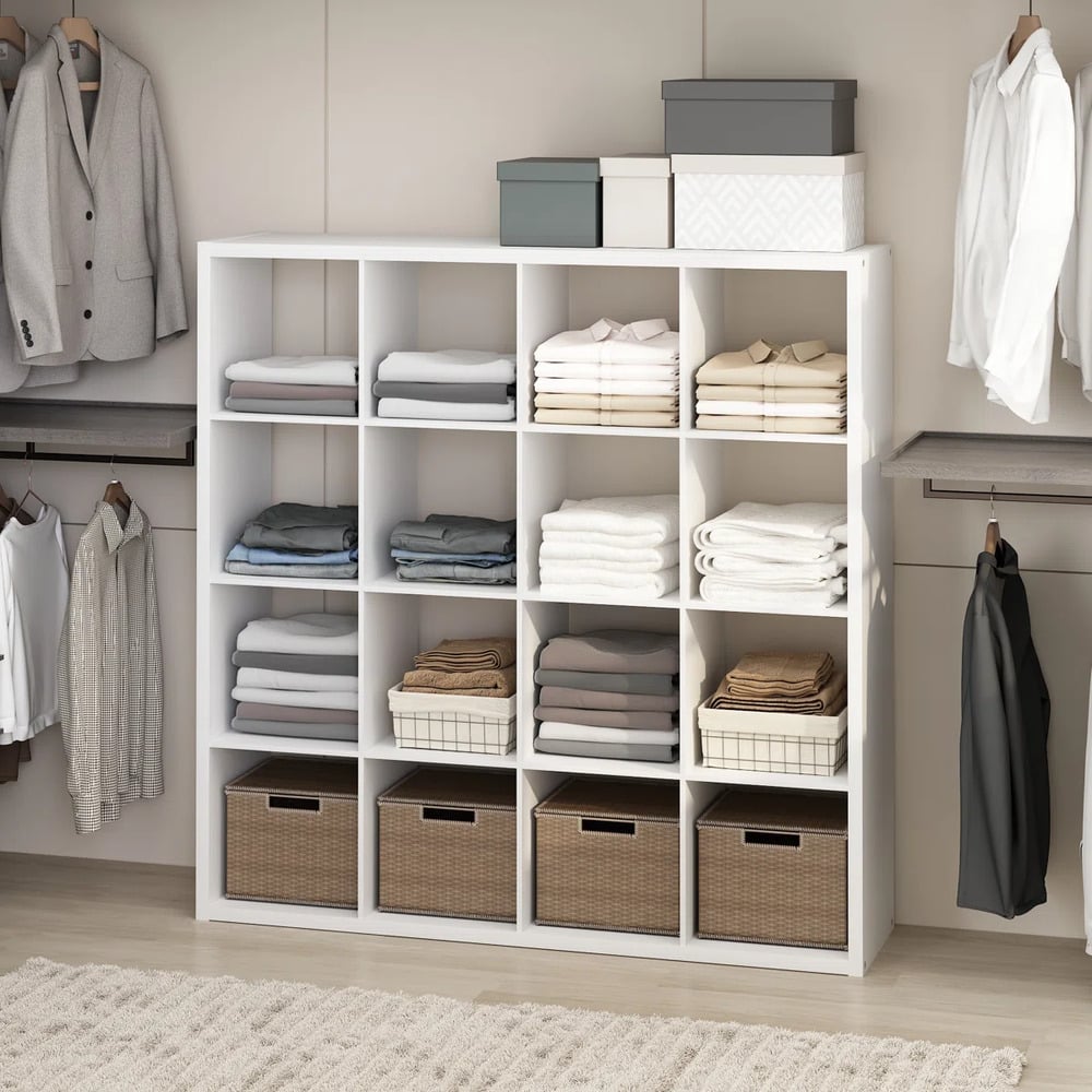 ESTANTE MODERNO 16 ESPACIOS 37 CM KENGO BLANCO RYR MUEBLES - 1
